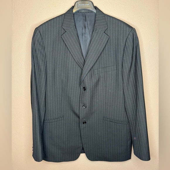 Versace Other - Versace Classic V2 Men's Vintage Pinstripe Wool-blend Blazer Suit Coat Size 58R